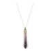 Bullet Shape Amethyst Necklace in White Gold Necklaces Colour Addict Jewellery 