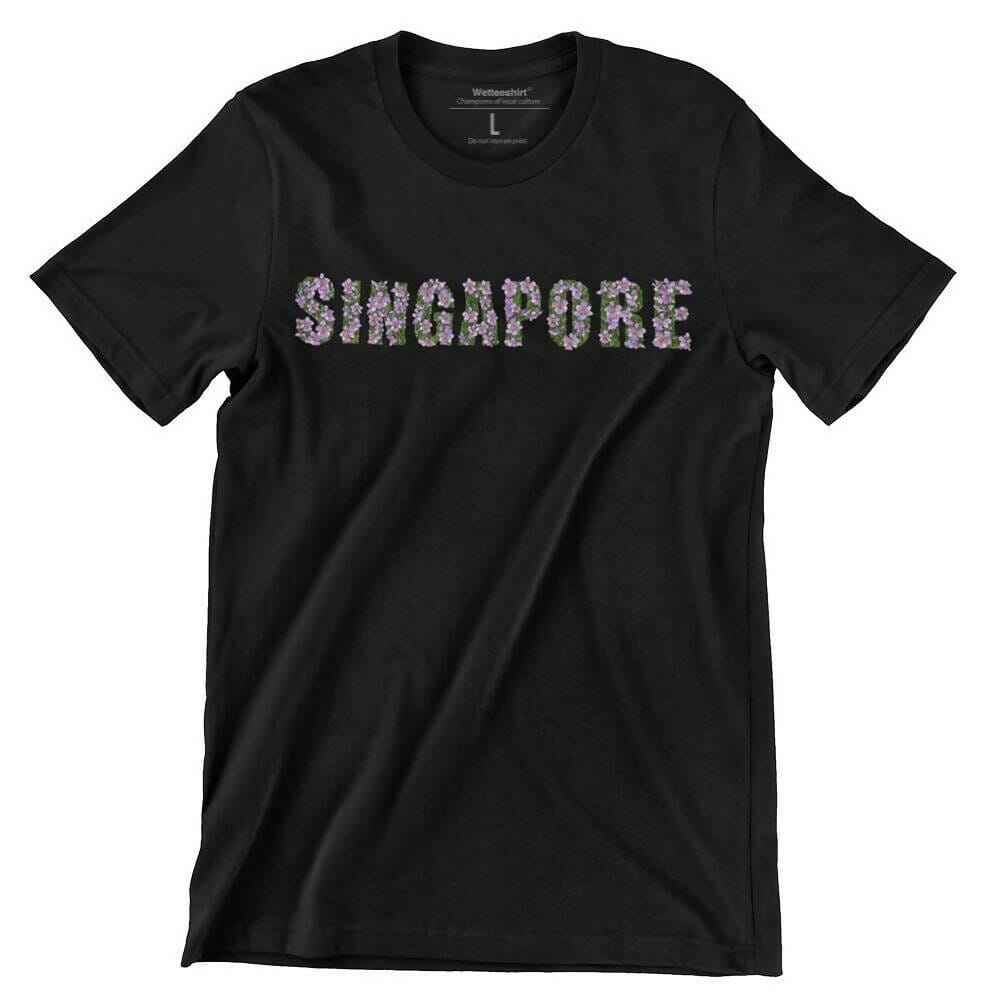 Singapore Orchids Short Sleeve T-shirt Local T-shirts Wet Tee Shirt / Uncle Ahn T / Heng Tee Shirt / KaoBeiKing / Salty 