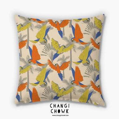 Cushion Cover - Tropical Parrots - Cushion Covers - Changi Chowk - Naiise
