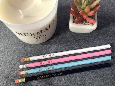 Mindful Living Hot-Stamped Pencils Stationery I.A. Designs 