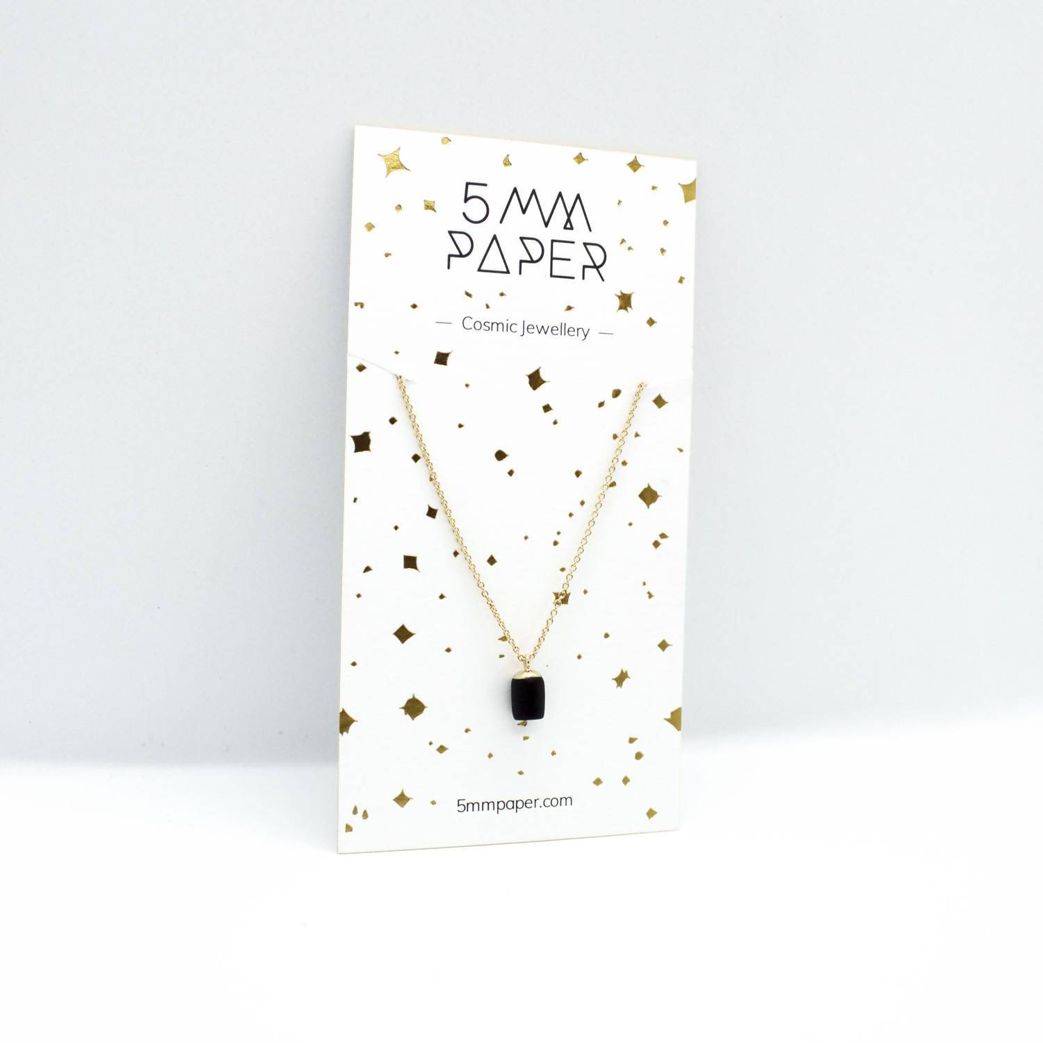 Gold Necklace - Tiny Weight Charm Necklaces 5mm Paper 