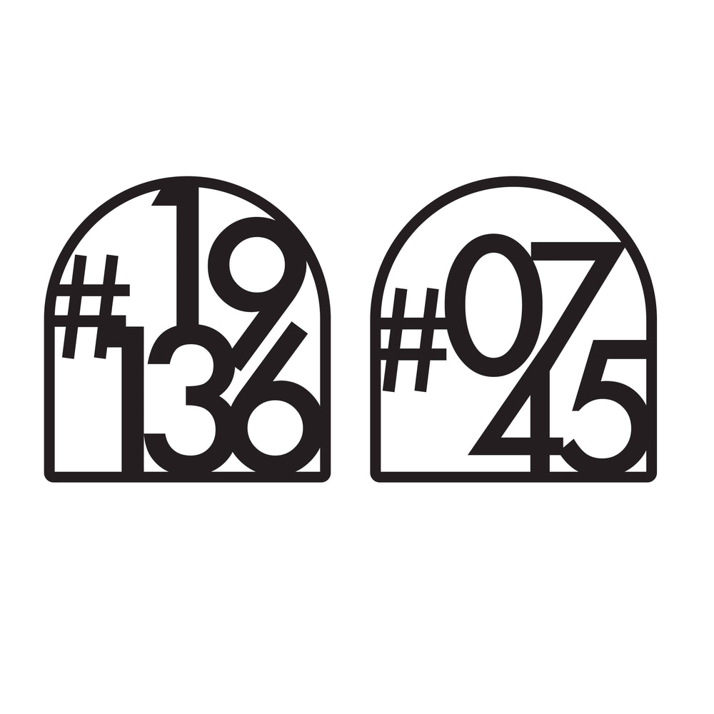 Custom Home Unit Number [Arch Design] Personalised Signages SHOPKUSTOMISE 