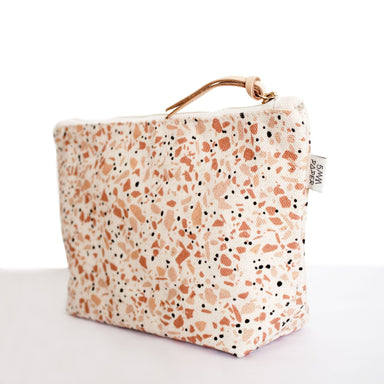 Cotton Canvas Cosmetic / Make-up Bag - Terrazzo Terracotta - Naiise