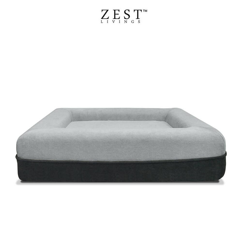 Snooze Pet Bed - Medium | Removable & Washable Cover Bean Bags Zest Livings Online Grey 