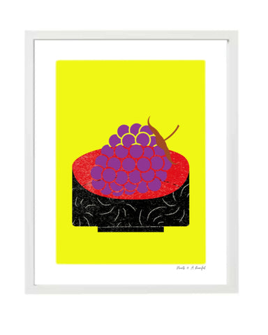 wall art : inspired by colours and fruits (grapes) Art Prints@ARoomful 40cm x 50cm 