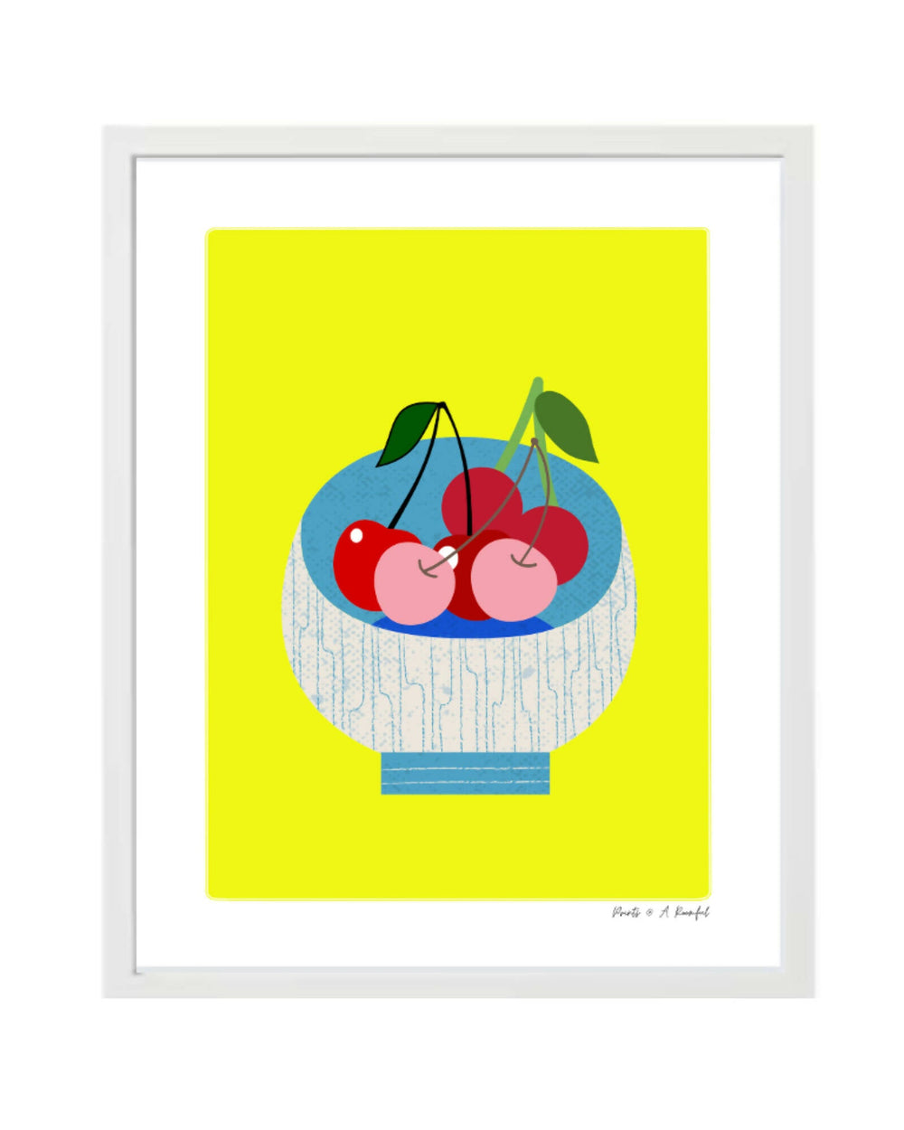 wall art : Iispired by colours and fruits (cherries) Art Prints@ARoomful 40cm x 50cm 