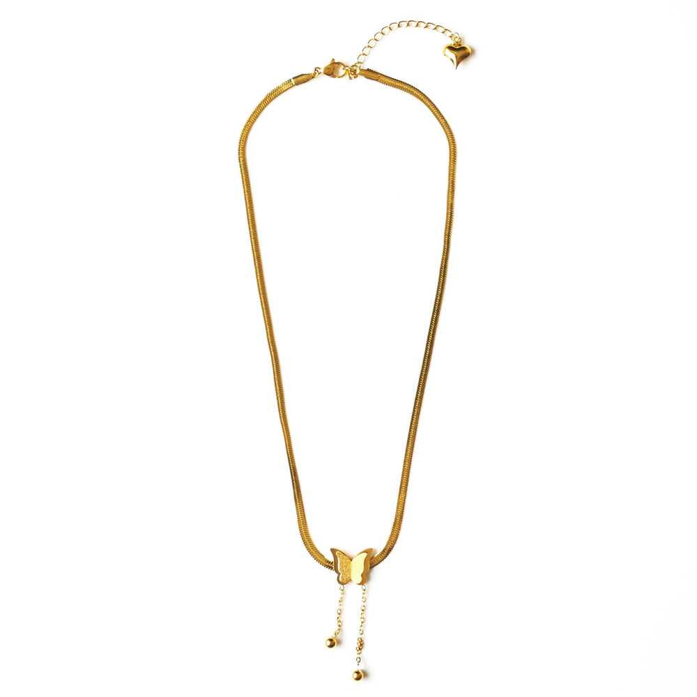 J.By Jee Butterfly Choker Gold Chain Necklace Necklaces J By Jee 