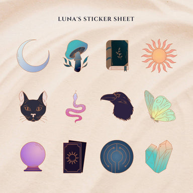 Familiar Sticker Sheet Stickers Luna’s Labyrinth 