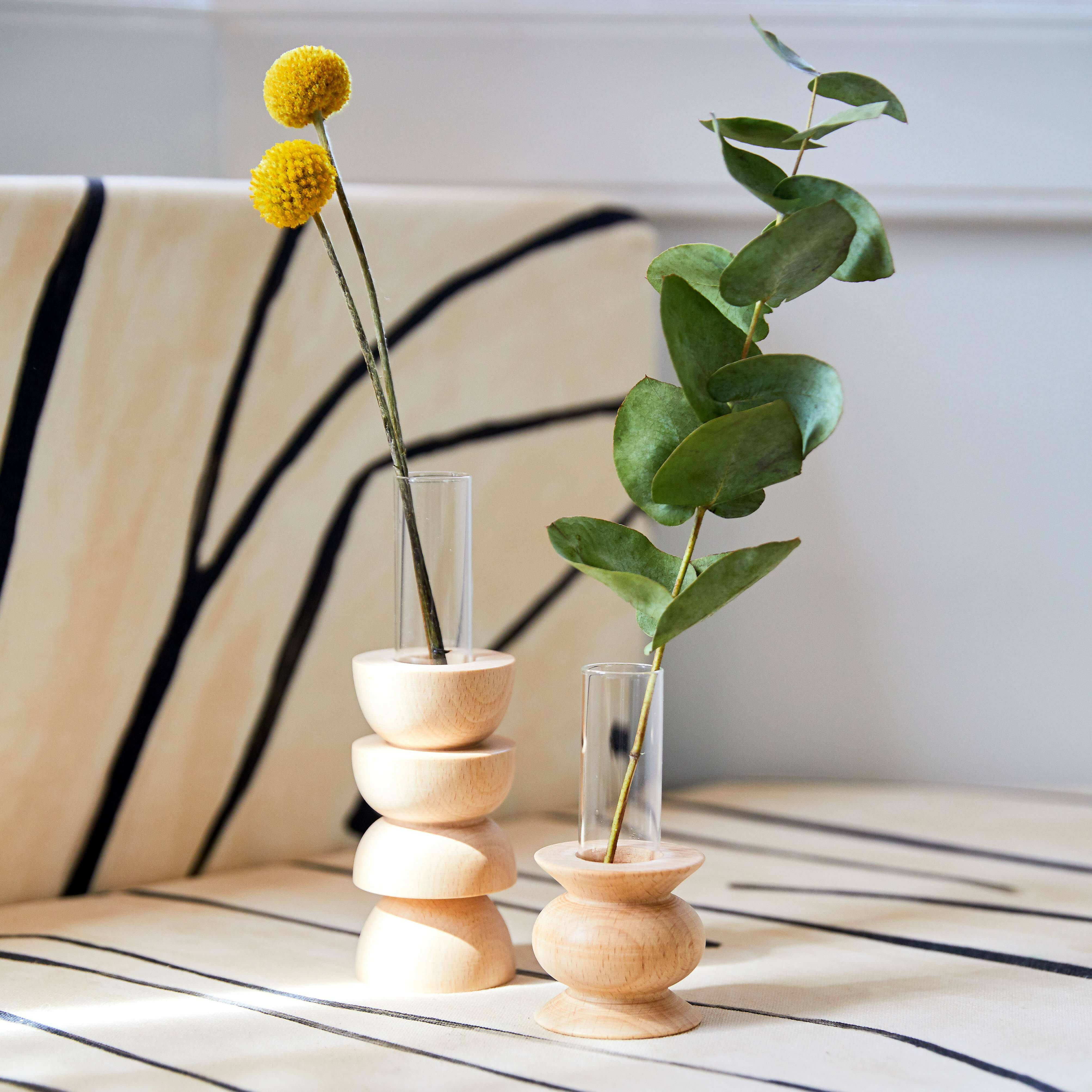 Totem Wooden Table Vase - Short Nº 5 Home Decor 5mm Paper 