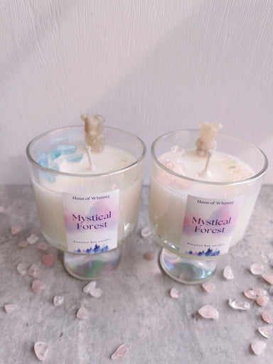 Iridescent crystal infused candle Scented Candles Haus of Whimsy 
