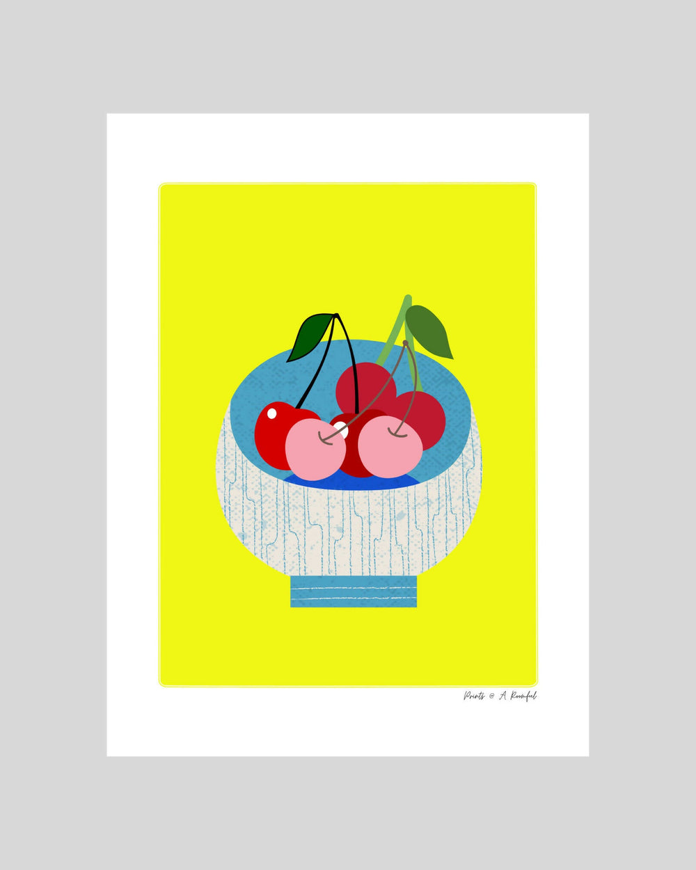 wall art : Iispired by colours and fruits (cherries) Art Prints@ARoomful 