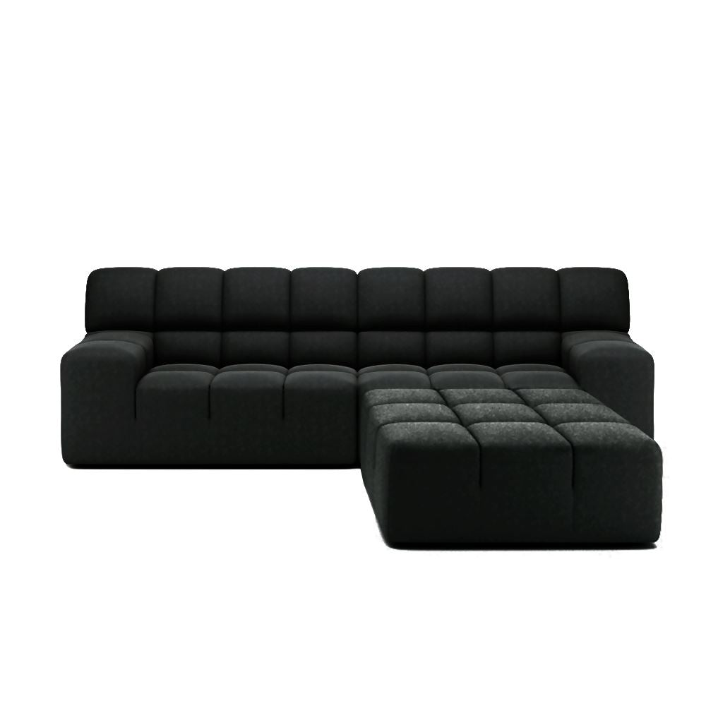 Roger 3 Seater Sofa With Ottoman | Modular Sofa Sofa Zest Livings Online Black 
