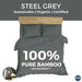 100% Natural Bamboo Bedsheet set - 3.5" Ice Pink Bedsheets Ora Bedding 100% Natural Bamboo Bedsheet set - 3.5" Steel Grey 