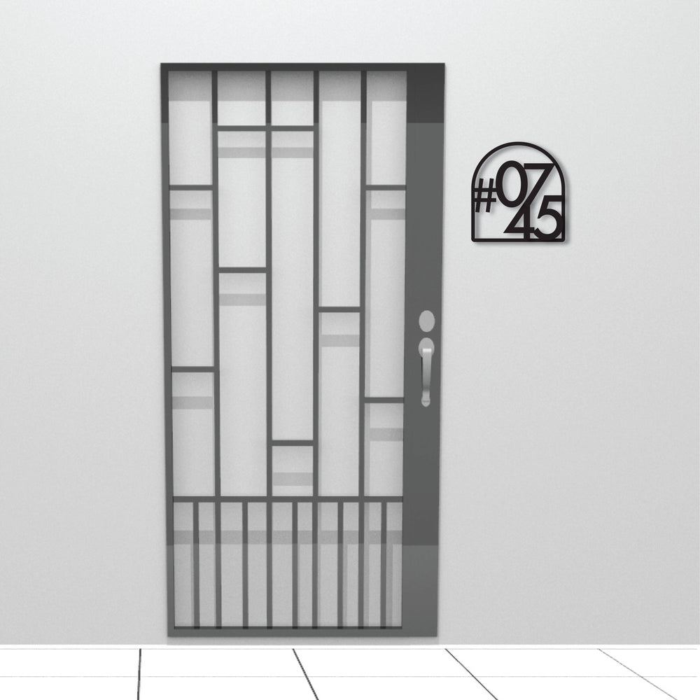 Custom Home Unit Number [Arch Design] Personalised Signages SHOPKUSTOMISE 