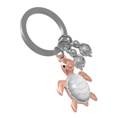 Metalmorphose Rose Gold Turtle Family Keychain Keychains Zigzagme 