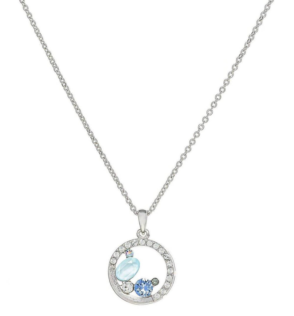 Aerglo- Pendant inspired by the Soft Glow of Stars. Crystals made with Swarovski Elements Pendants Forest Jewelry Powder Blue 
