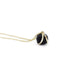 Gold Necklace - Black Ball Charm Necklaces 5mm Paper 
