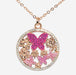Butterfly Garden Pendant in Rose Gold Plating Pendants Forest Jewelry 