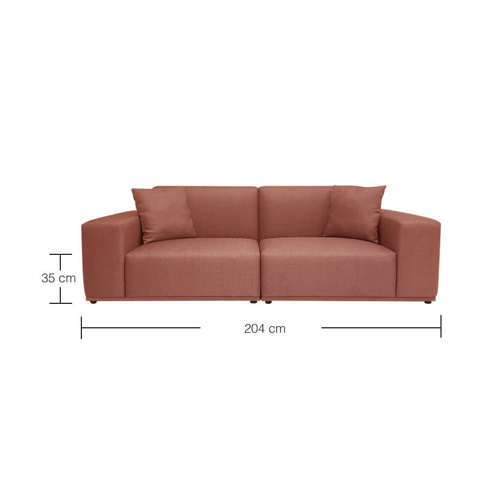 Moota 3 Seater Sofa | Modular Sofa | EcoClean Fabric Sofa Zest Livings Online 