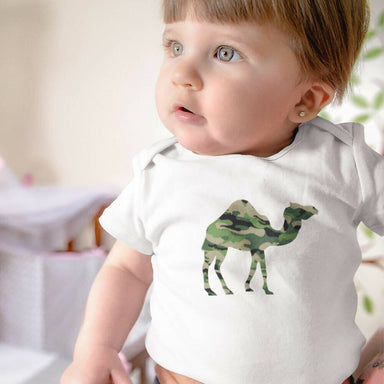Camo Camel S-Sleeve Romper Kids Clothing Wet Tee Shirt 