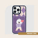 Embroidery Series - Card Pocket Party Phone Cases DEEBOOKTIQUE VIOLET UNIVERSE 