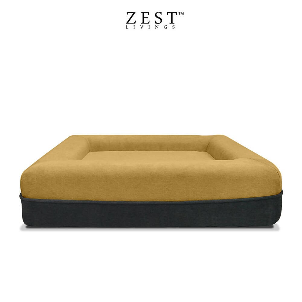 Snooze Pet Bed- Large | Removable & Washable Cover Bean Bags Zest Livings Online Yellow 