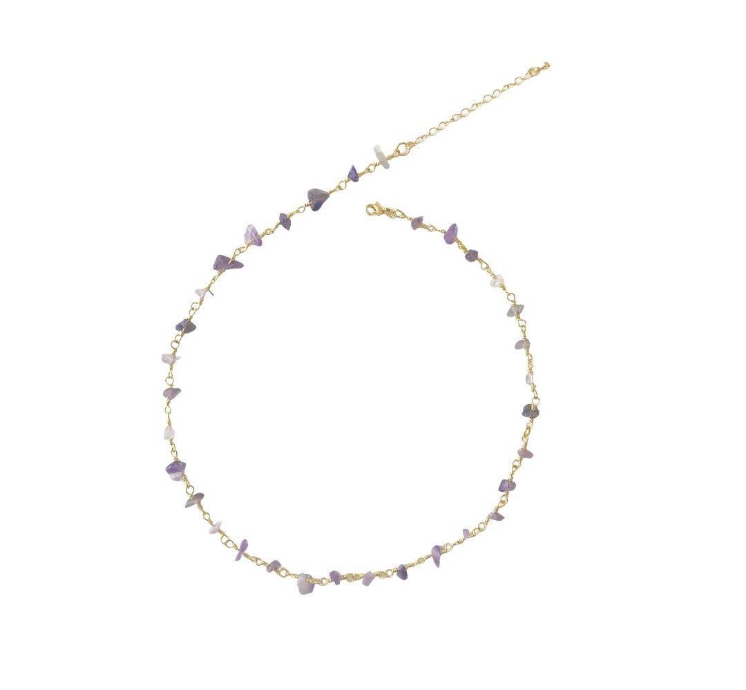 Amethyst Choker Necklace Necklaces Colour Addict Jewellery 