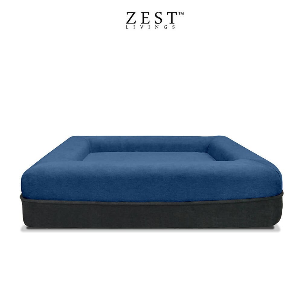 Snooze Pet Bed - Medium | Removable & Washable Cover Bean Bags Zest Livings Online Blue 