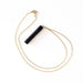 Gold Necklace - Black Bar Pendant Necklaces 5mm Paper 