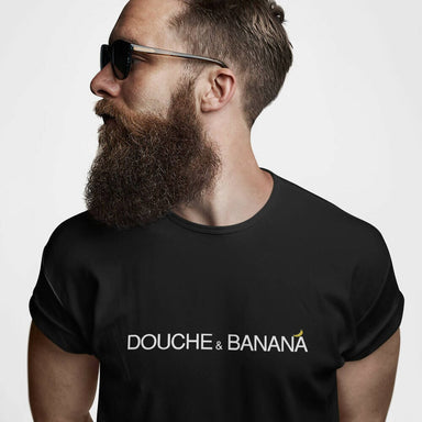 Douche and Banana Crew Neck S-Sleeve T-shirt Local T-shirts Wet Tee Shirt 