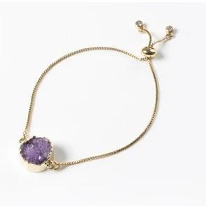 Purple Druzy Bracelet Small Bracelets Colour Addict Jewellery 
