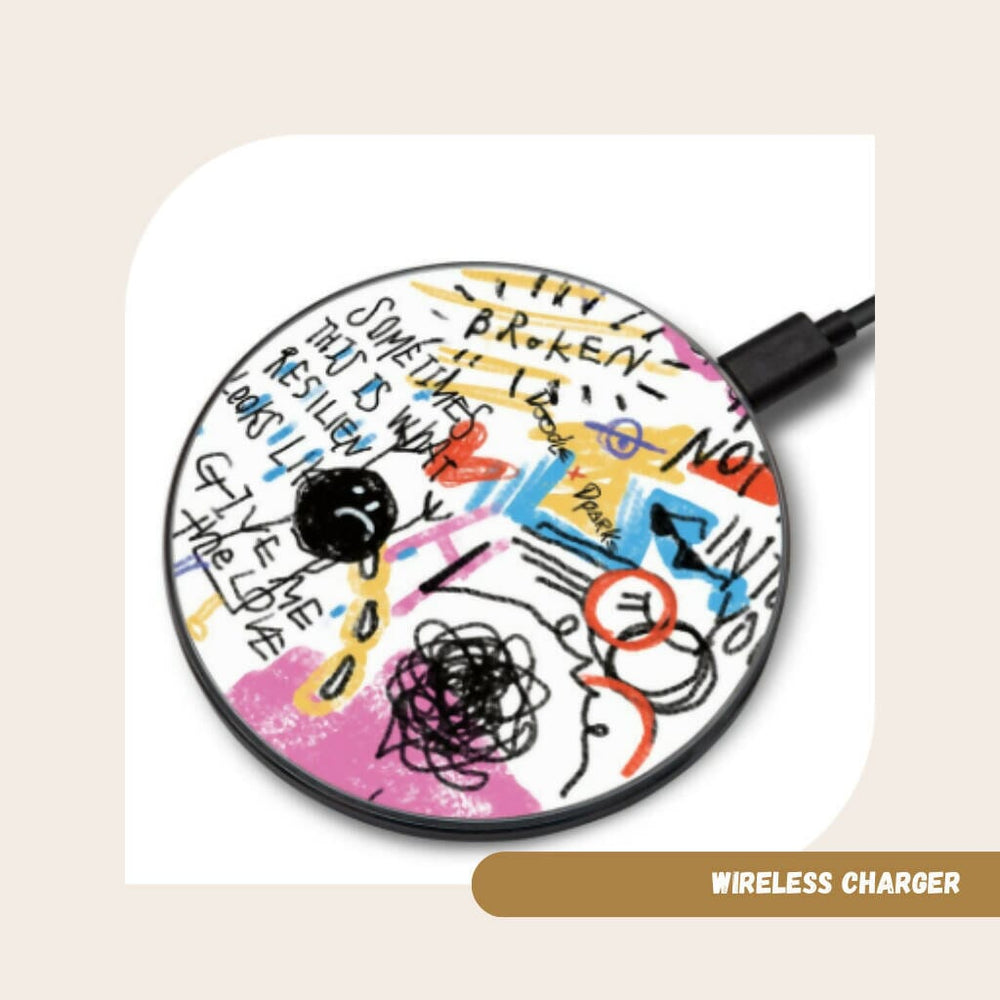 Wireless Charger - Doodle II Personalised Chargers DEEBOOKTIQUE LONELY 