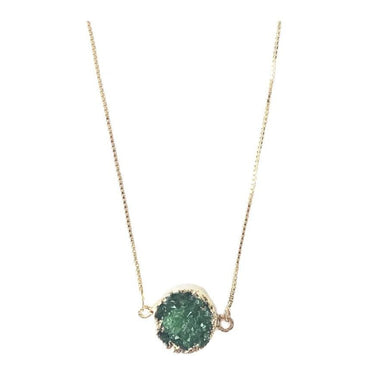 Green Druzy Necklace Necklaces Colour Addict Jewellery 