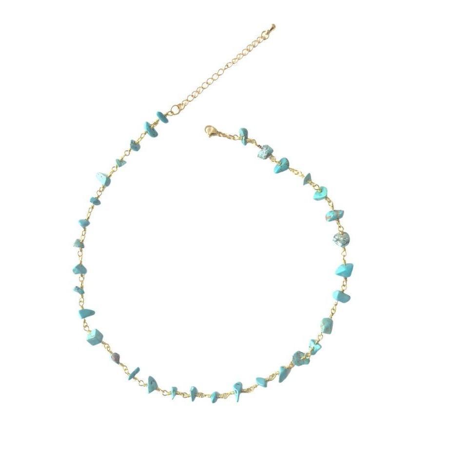 Turquoise Choker Necklace Necklaces Colour Addict Jewellery 