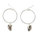 Smoky Quartz Hoop Earrings in White Gold Earrings Colour Addict Jewellery 