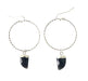 Black Onyx Hoops in White Gold Earrings Colour Addict Jewellery 