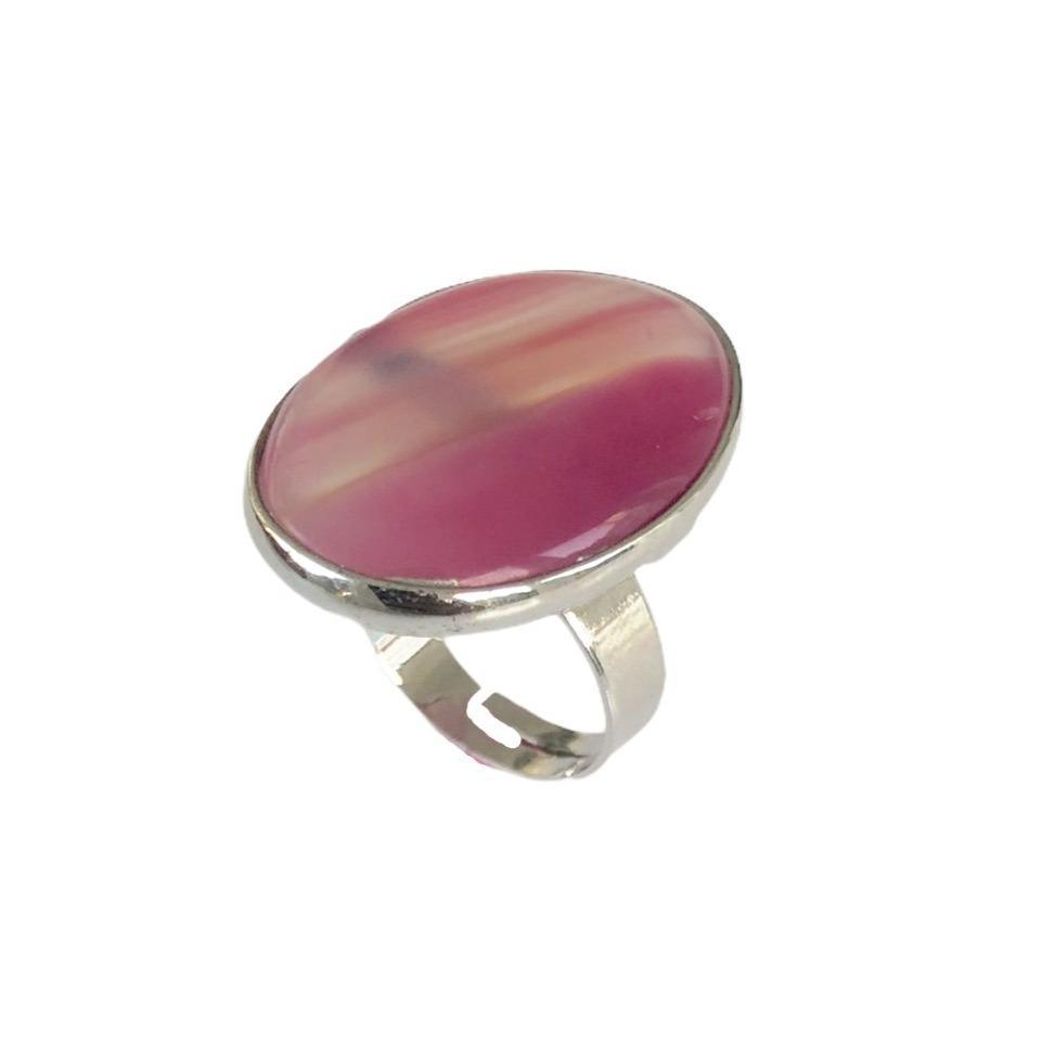 Pink Agate Ring Rings Colour Addict Jewellery 