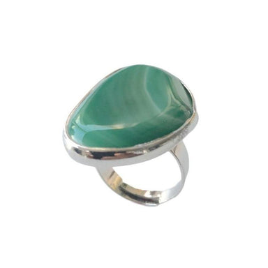 Green Agate Ring Rings Colour Addict Jewellery 