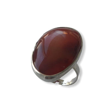 Burnt Red Agate Ring Rings Colour Addict Jewellery 