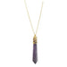 Bullet Shape Amethyst Necklace in Yellow Gold Necklaces Colour Addict Jewellery 