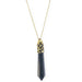 Bullet Shape Sandstone Necklace in Yellow Gold Necklaces Colour Addict Jewellery 