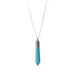 Bullet Shape Turquoise Necklace in White Gold Necklaces Colour Addict Jewellery 