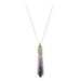 Bullet Shape Amethyst Necklace in White Gold Necklaces Colour Addict Jewellery 