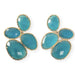 Aqua Catseye Cluster Earrings Earrings Colour Addict Jewellery 
