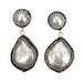 Freshwater Pearl and Pavé Earrings Earrings Colour Addict Jewellery 