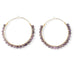 Amethyst Beaded Hoop Earrings Earrings Colour Addict Jewellery 