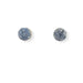 Blue Druzy Round Stud Earrings Earrings Colour Addict Jewellery 