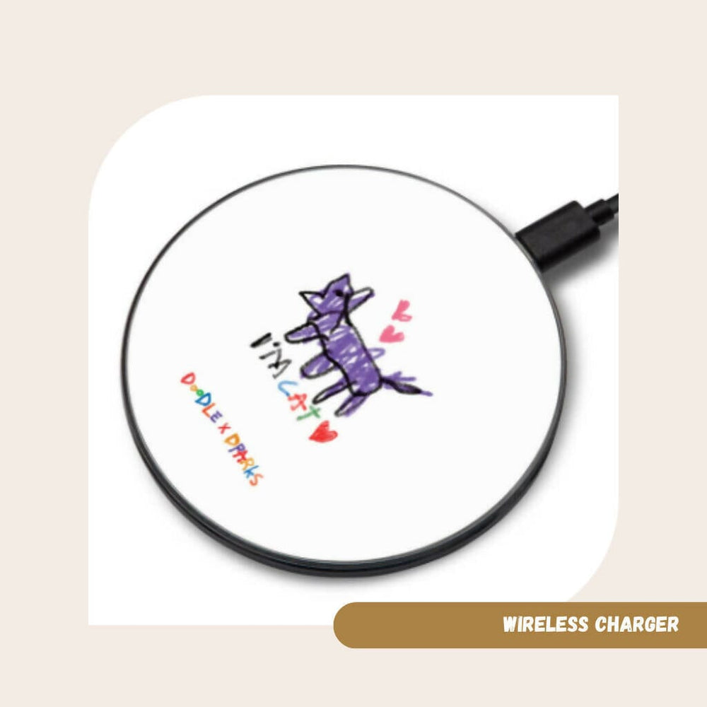 Wireless Charger - Doodle Personalised Chargers DEEBOOKTIQUE I'M A CAT 