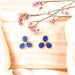 Trillium- Delicate Spring Flowers Stud Earrings Earring Studs Forest Jewelry Cobalt Blue 