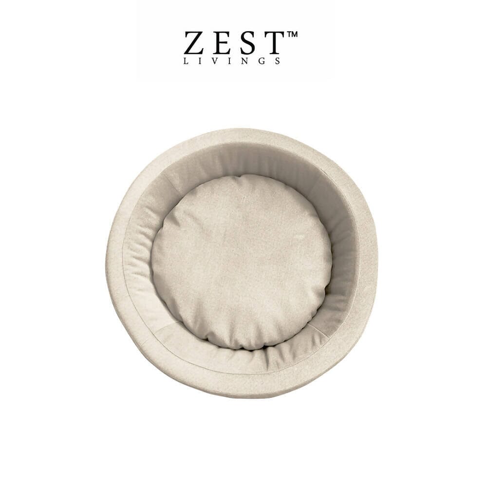 Nest Pet Bed - Small | Scratch proof, Washable Cover Pet Beds Zest Livings Online Cream Small 
